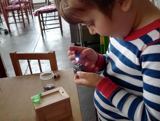 Jasper Inspecting an Urban Meteorite